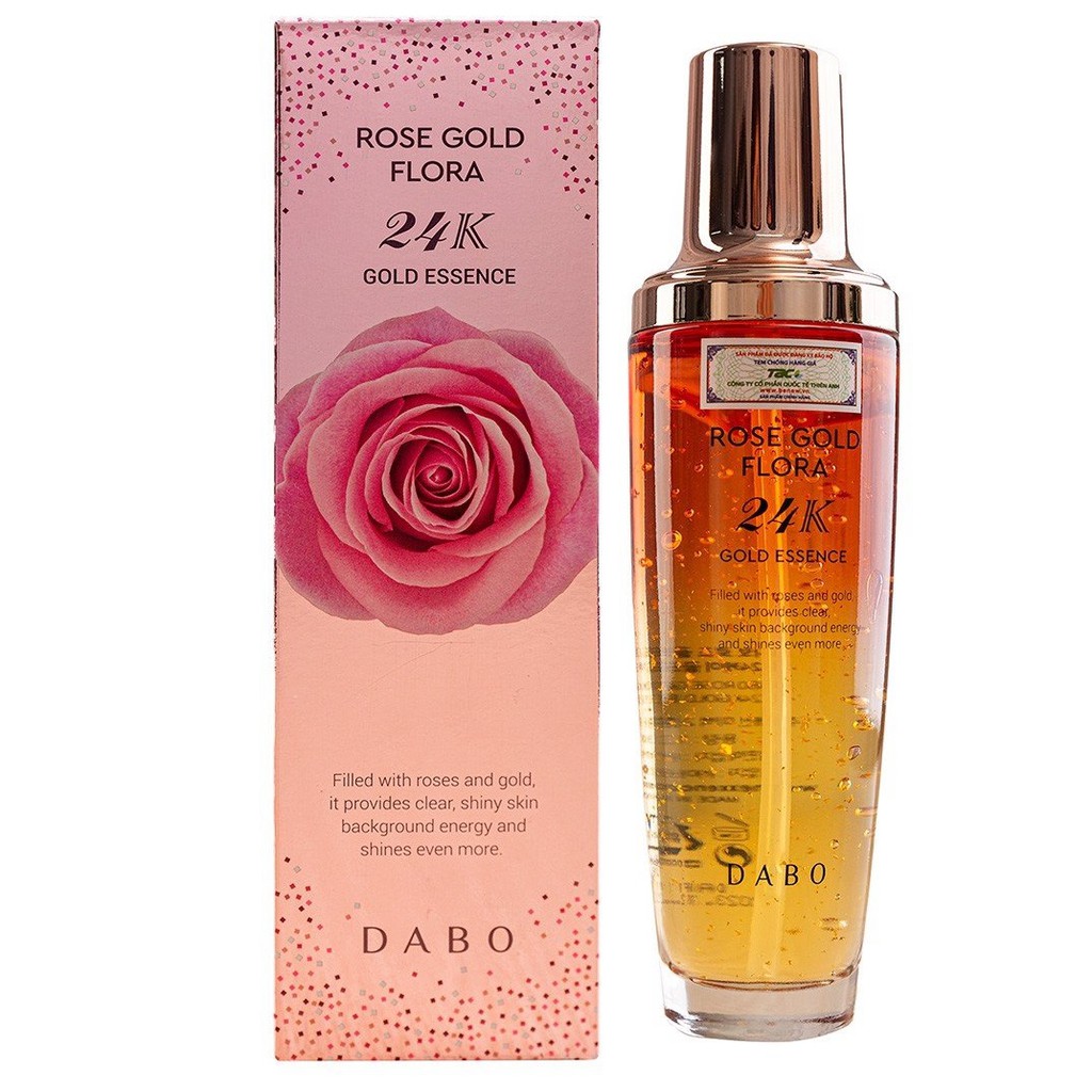 HÀNG CHÍNH HÃNG- Serum Tinh Chất Hoa Hồng Căng Cơ, Chống Nhăn da măt DABO Rose Gold Flora 24k Gold Essence Hàn Quốc130ml