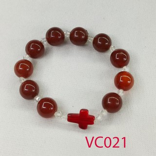 Chuổi hạt mân côi đá mã não đỏ 12li