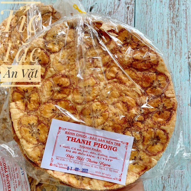 Bịch 10 Chiếc Bánh Tráng Chuối Dẻo Chuối Giòn Đặc Sản Vị Thơm Giòn Dai Dai Ăn Là Mê