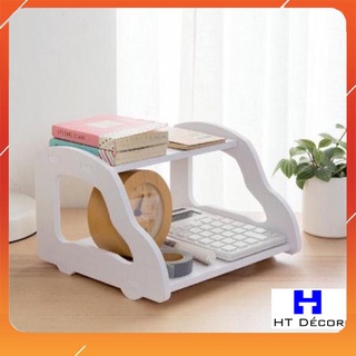 Kệ wifi treo tường 2 tầng nhỏ gọn, kệ treo tường dễ lắp ráp, tinh tế_HTIG375