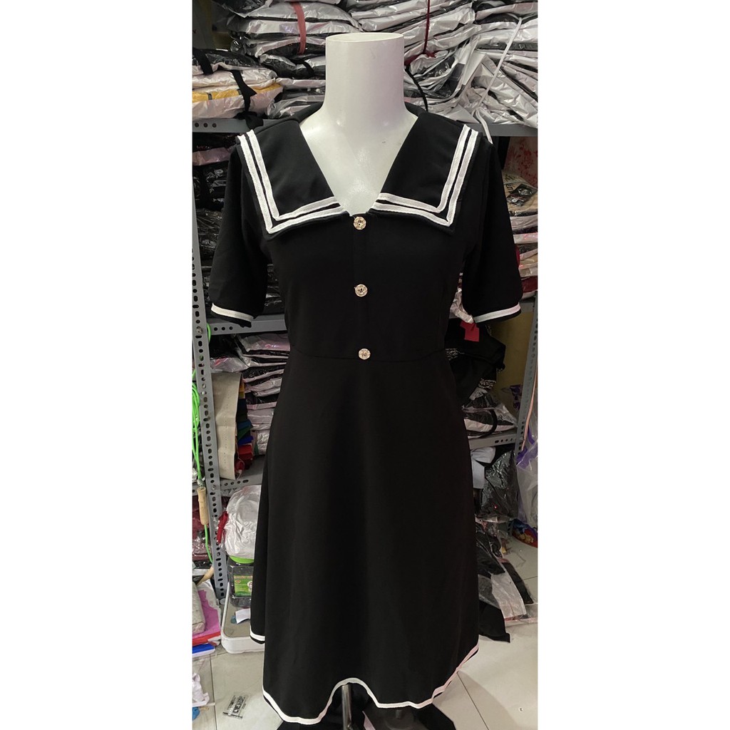 Đầm Maxi thủy thủ Bigsize 60-90 ký, thời trang nữ dành cho khách ngoại cỡ