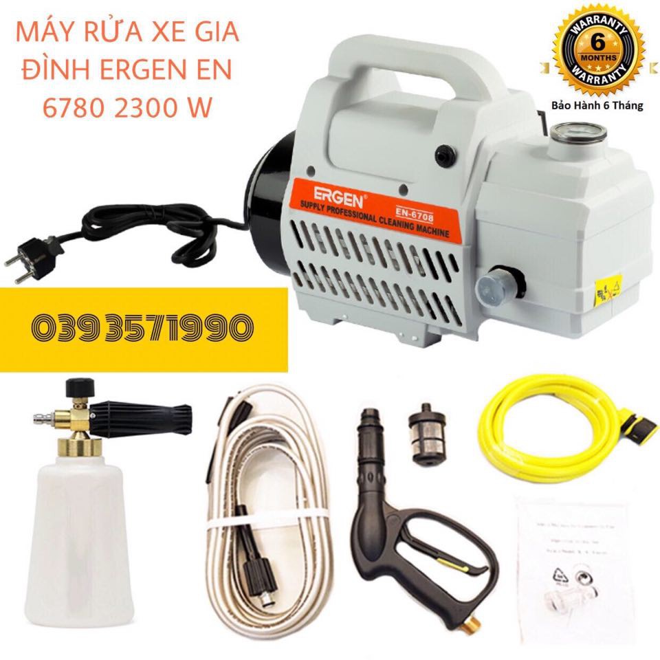 ⚡️MÁY RỬA XE GIA ĐÌNH ER GEN EN-6780 2300W⚡️  ÁP LỰC CAO NHỎ GỌN TIỆN LỢI BẢO HÀNH 6 THÁNG