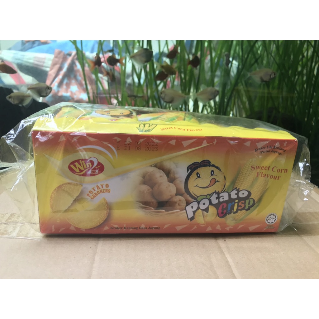 Bánh Potato (hương Bắp) Crisp Crackers Win2 Sweet Corn Flavour (Hộp 600g)