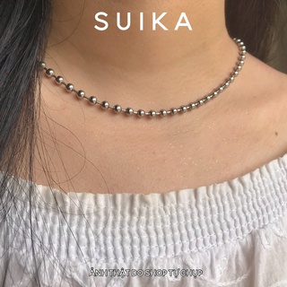 (ẢNH THẬT) Vòng Cổ Choker Ball Chain 4li Inox Suika.Acc