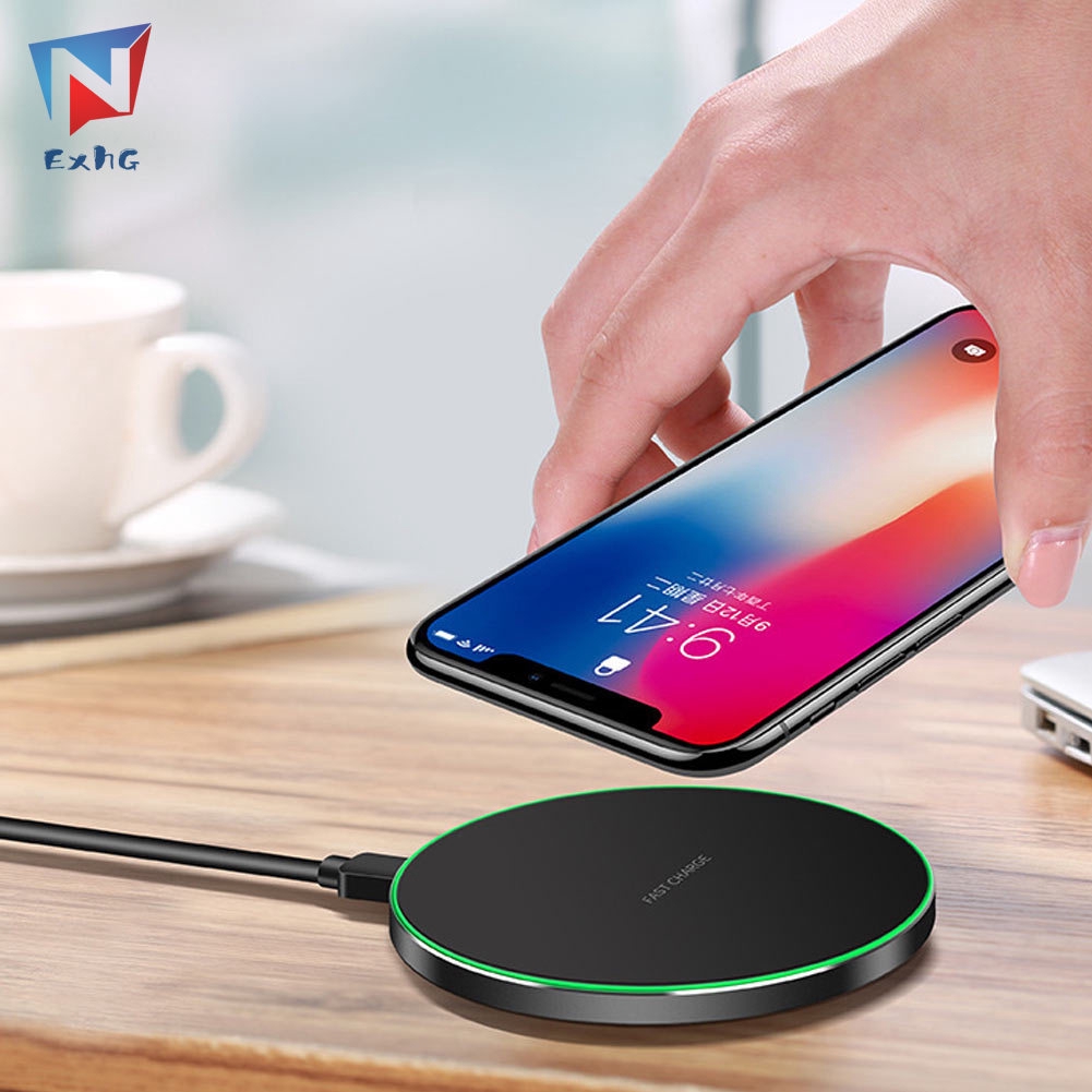 Đế Sạc Nhanh Không Dây Qi Chất Lượng Cao Cho Iphone X 8plus Xr Samsung S8 S9