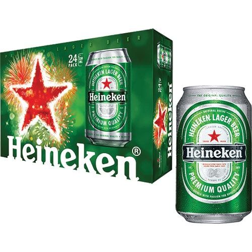 Thùng Bia Heineken 24 Lon Thường (330ml / Lon)