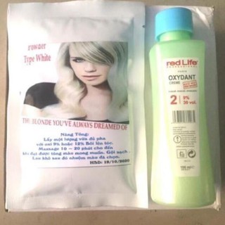 Bột tẩy tóc tặng kèm oxy trợ tẩy 100g