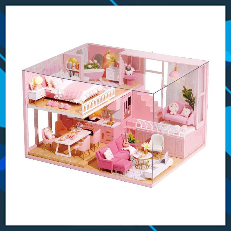 Mô hình nhà búp bê gỗ DIY Nhà búp bê lắp ghép Warm Time L030 Toy World