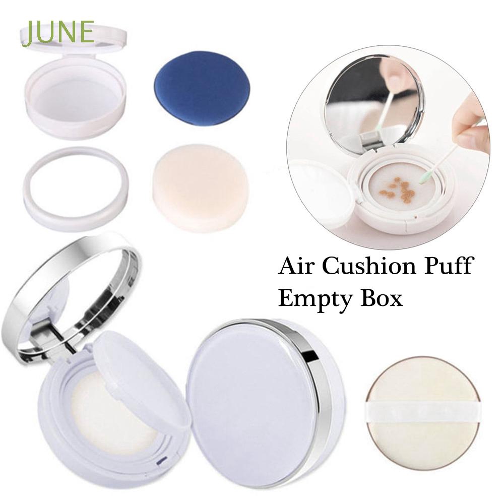 JUNE Women Beauty New DIY  Makeup Tool Travel Kit Air Cushion Mirror Case