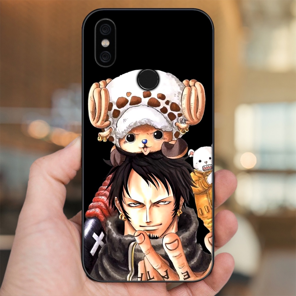 Ốp lưng Xiaomi Mi A2, Redmi 6X viền đen in hình Law One Piece
