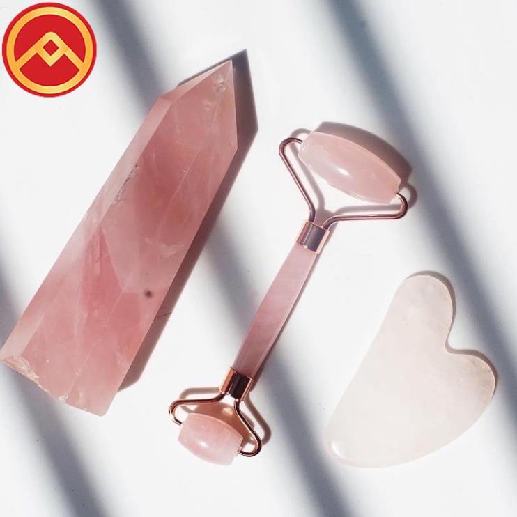 Cây lăn massage mặt, đá guasha, thanh lăn mặt đá mát xa, chuẩn đá Cẩm An