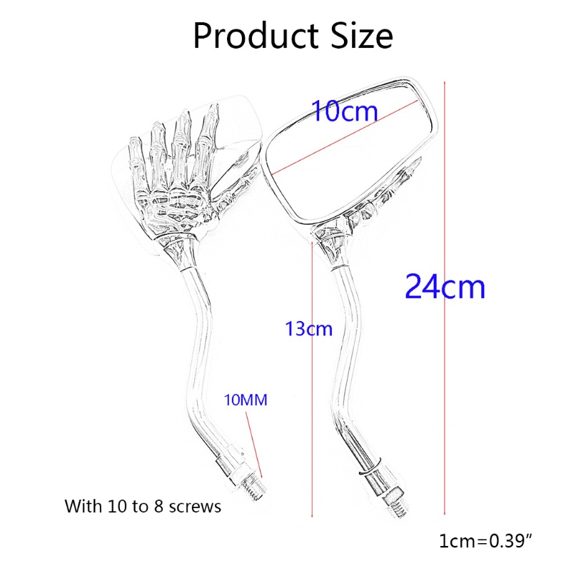 Set 2 Gương Chiếu Hậu Phong Cách Retro Cho Xe Máy