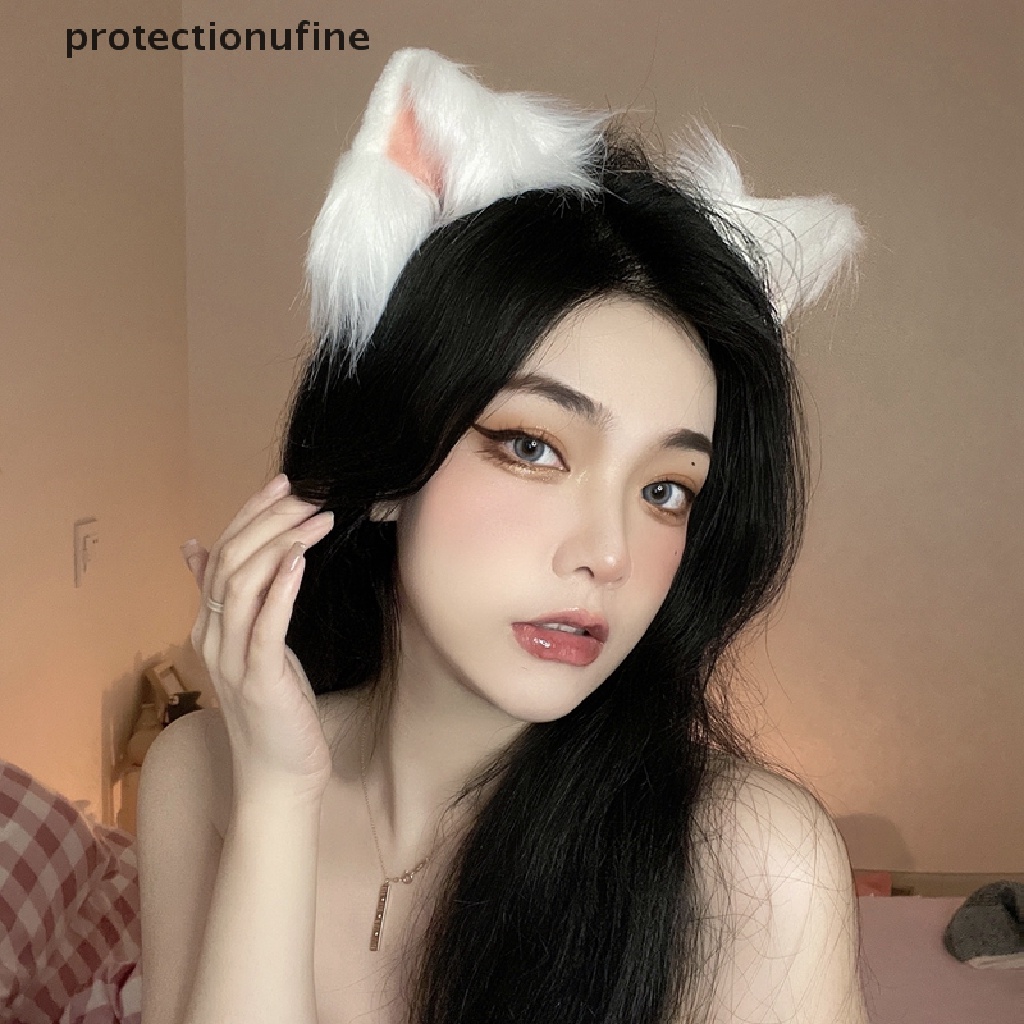 Băng Đô Cài Tóc Hình Tai Mèo Bằng Lông Cáo Dễ Thương Cho Bé Gái PR3VN