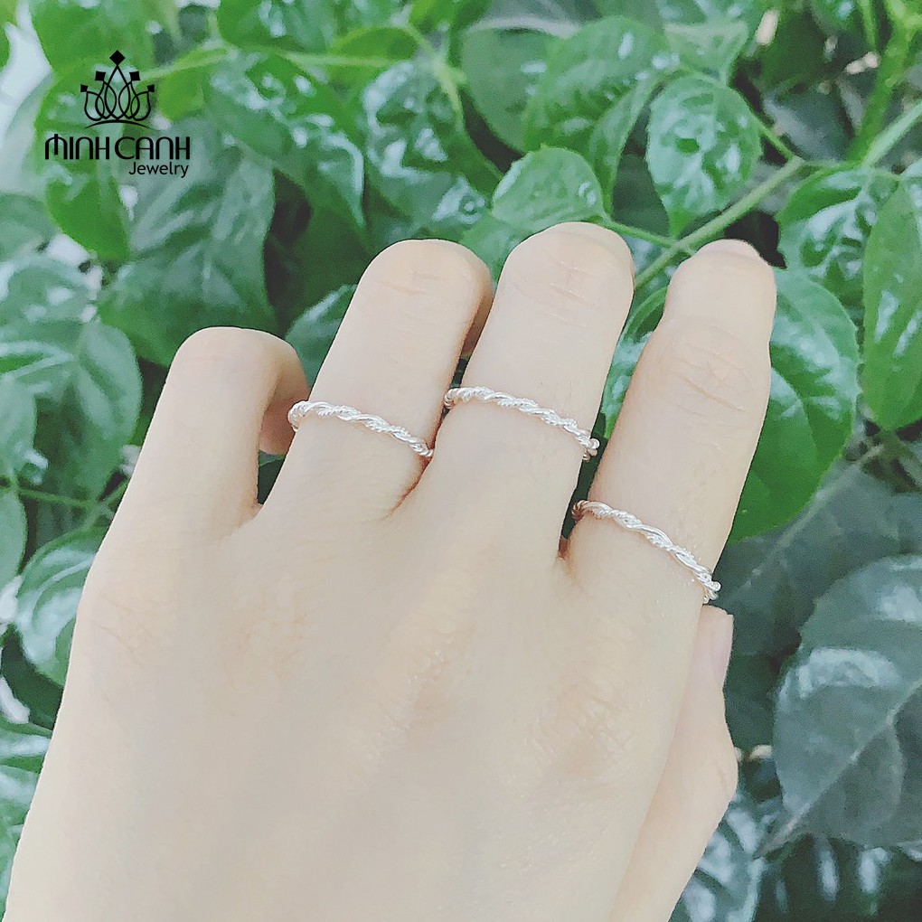 Nhẫn Bạc Nữ Xoắn Thừng - Minh Canh Jewelry