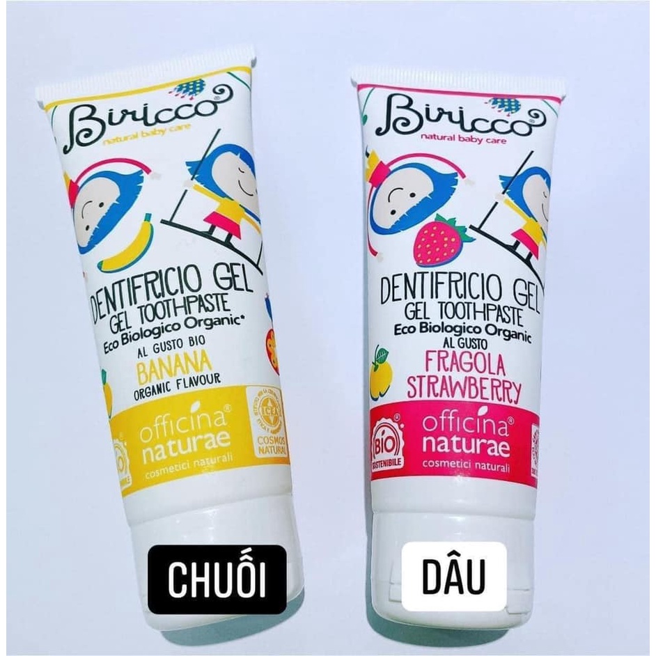 Kem đánh răng hữu cơ cho bé Biricco 75ml