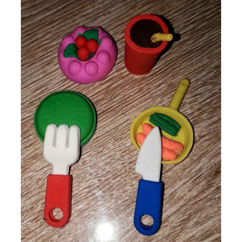 Sét 6 cái gom_tẩy hình bánh rất dể thương như hình