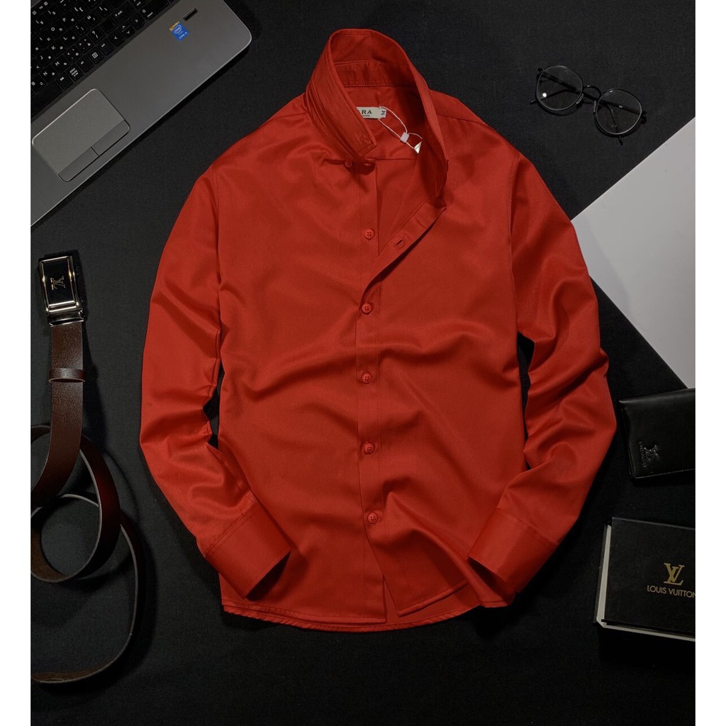 [HOT -----] Áo Sơ Mi Nam Tay Dài Trơn Đủ Màu Chất Xịn Mịn | BigBuy360 - bigbuy360.vn