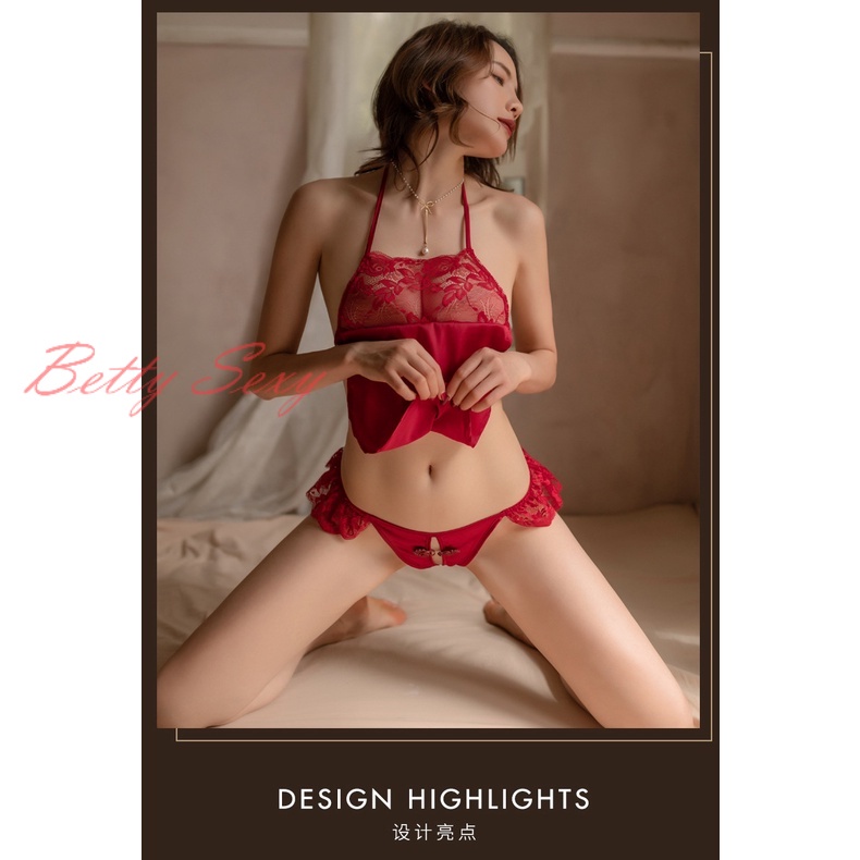 【Betty Sexy】Đồ lót sexy cosplay quan điểm mở đáy quần T quần hở lưng dây treo bộ đồ sexy | BigBuy360 - bigbuy360.vn