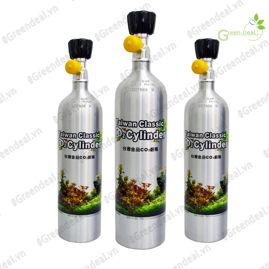 Taiwan Classic CO2 Cylinder (Bình 3 Lít) | Bình CO2 nhôm Đài Loan cho hồ thủy sinh