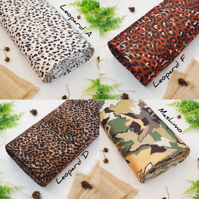 Vải Lụa Satin Họa Tiết Da Báo Nhập Khẩu