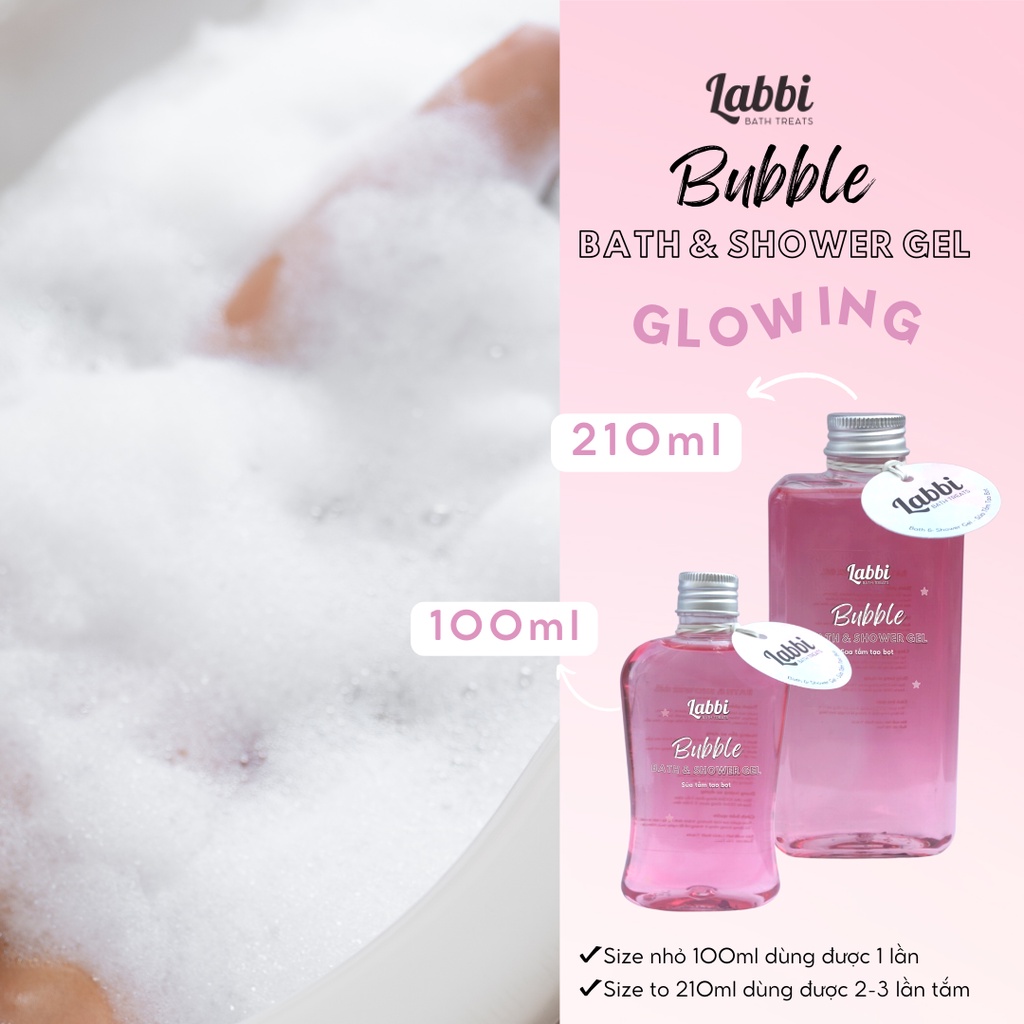 GLOWING [Labbi] Tạo bọt bồn tắm / Gel tắm tạo bọt / Bubble Gels