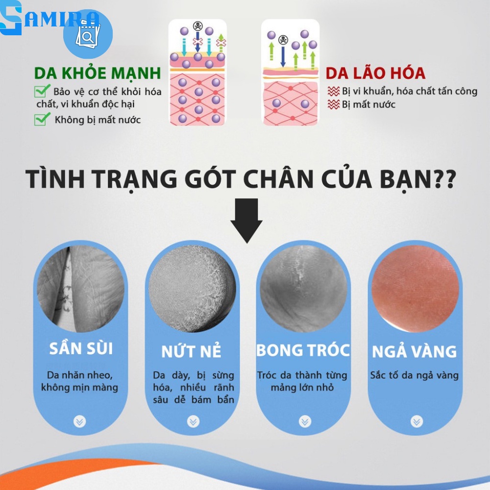 Cặp tất vớ Silicon bọc gót bảo vệ giảm đau chống nẻ gót chân Cao Cấp miếng lót gót chân khi mang giày cao su mềm SA13