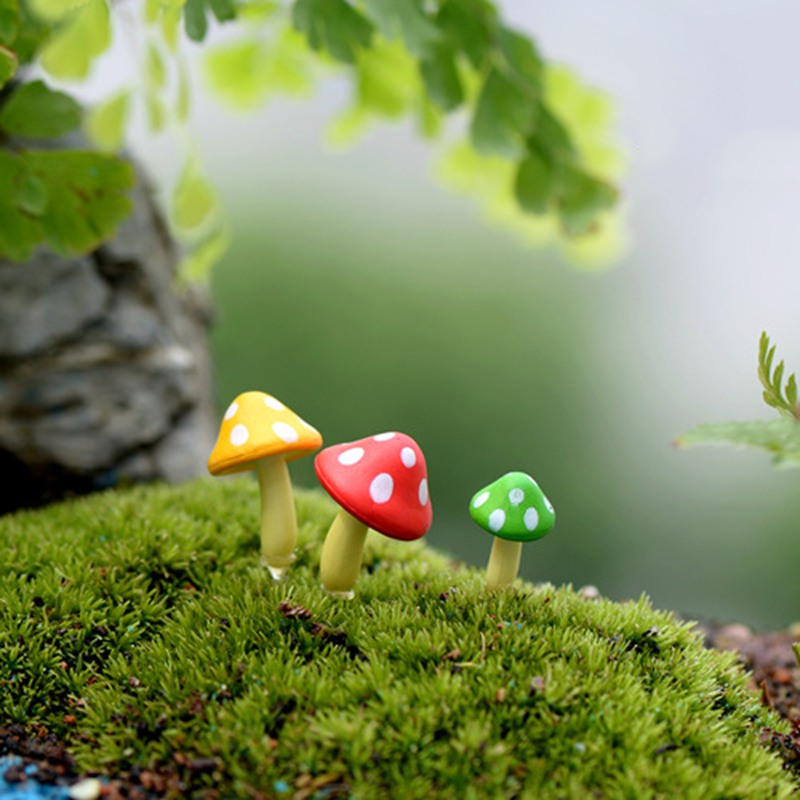 3 mô hình cây nấm nhỏ xinh trang trí sân vườn