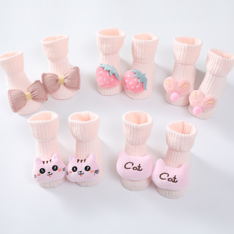 Vớ cotton chống trượt in họa tiết hoạt hình đáng yêu cho bé sơ sinh 0-1 tuổi