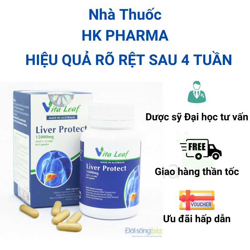 [Tặng VOUCHER] Giải Độc Gan Liver Protect 15000 mg Hộp 60 viên [Úc]