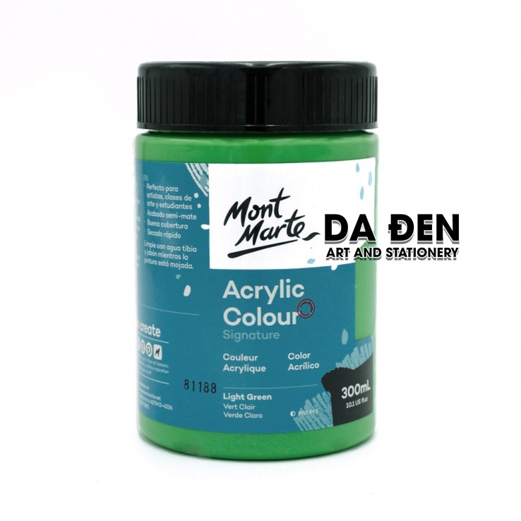 [DA ĐEN] Màu Mont Marte Signature Acrylic Colour 300ml (10.1-oz) - Light Green