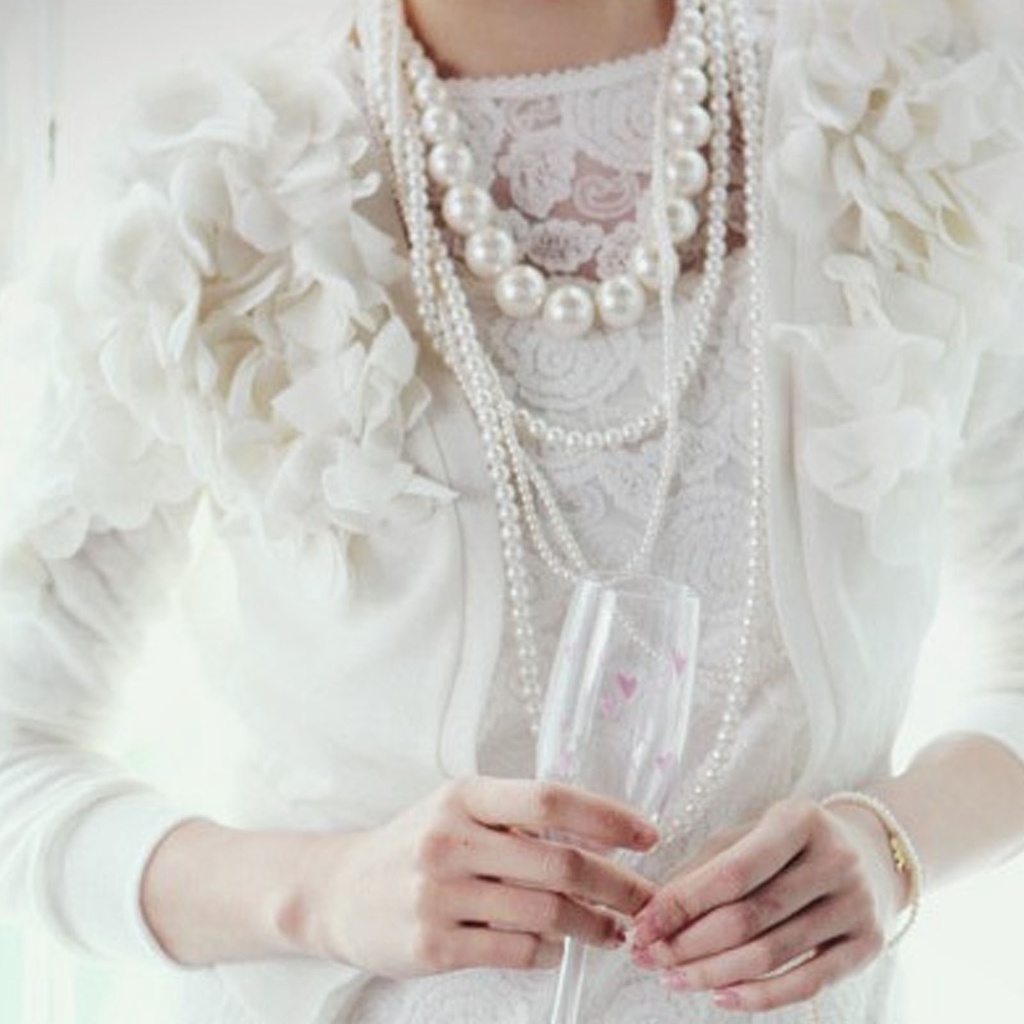 Vòng cổ Chuỗi Hạt Ngọc Trai Giả Nhiều Lớp Cho Nữ