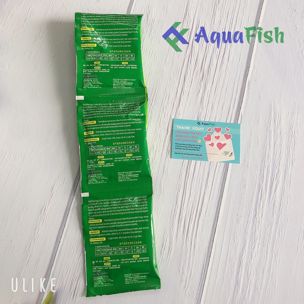 Combo 5 Túi Thức Ăn Chuyên Dụng Cho Rùa 13gr/túi