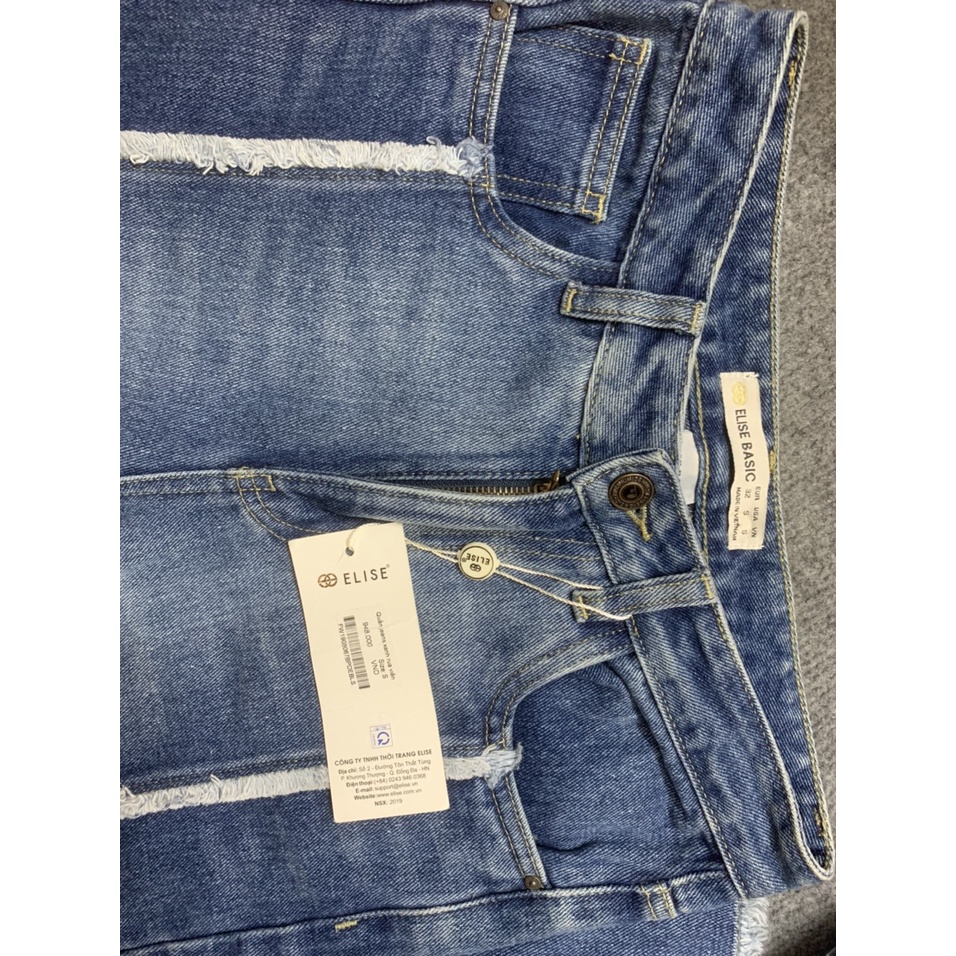 [Hiệu Elise] Set quần Jeans Xanh Và Áo gile viền xanh hiêu Elise cá tính thời thượng