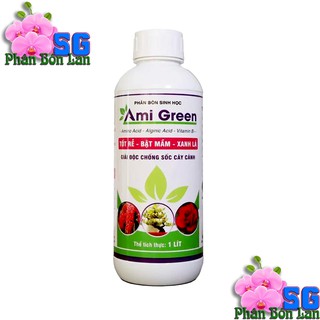 Ami green – kích rễ, kích chồi, giải độc phân thuốc cho cây chai 1 lít phân bón sinh học tốt rễ, bật mầm, xanh lá