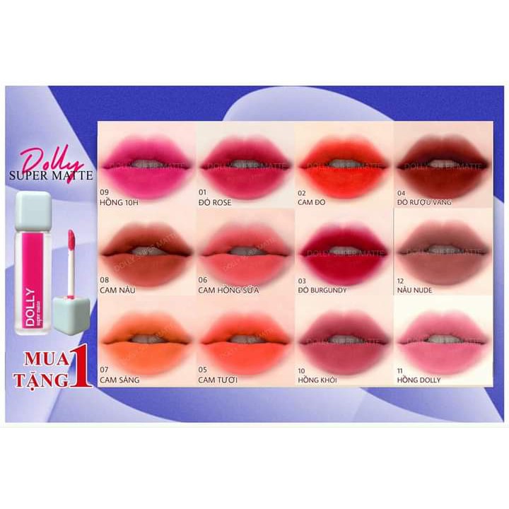 Hot trend 2021 [Hồng Dolly] Son Kem Lì Dolly Super Matte Không Chì Màu Hồng Dolly [11] | BigBuy360 - bigbuy360.vn
