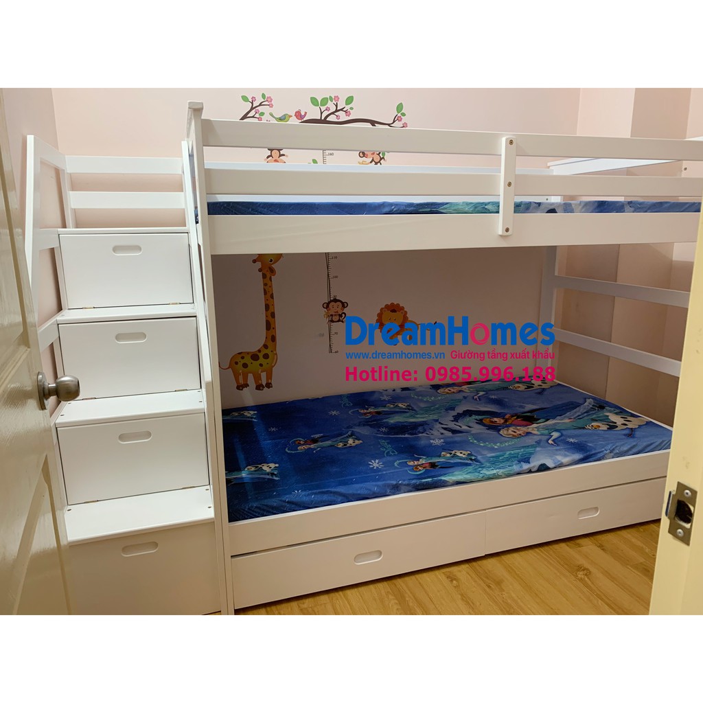 Giường tầng xuất khẩu GT 165 màu trắng