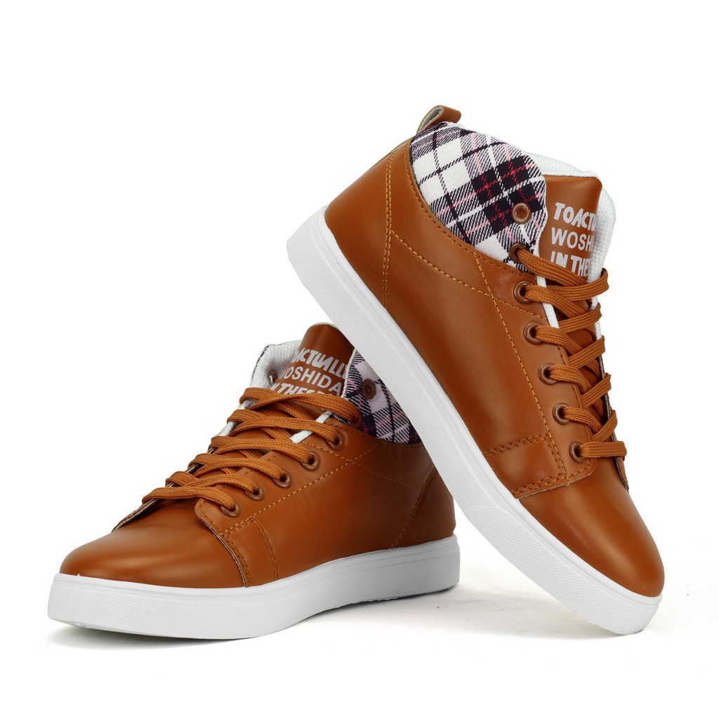 Giày Nam Cổ Cao LMA Màu Nâu | BigBuy360 - bigbuy360.vn