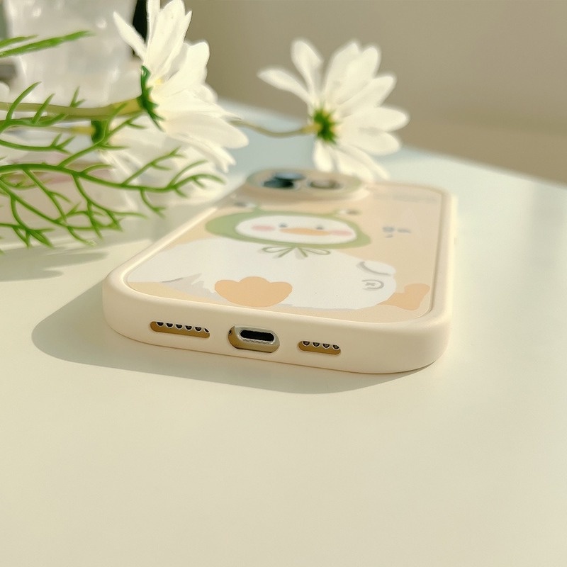 Ốp Điện Thoại TPU Mềm Đục In Hình Vịt Hoạt Hình Cho iPhone 11 7Plus 8Plus Xr XS Max 13 12 Pro Max 13promax 12 11