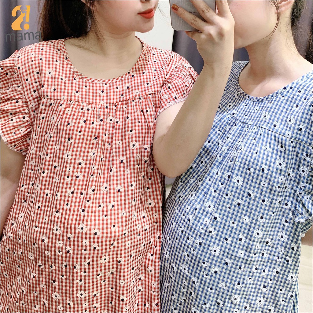 Váy bầu thiết kế công sở mùa hè 2MAMA dáng suông thời trang dáng dài - V107