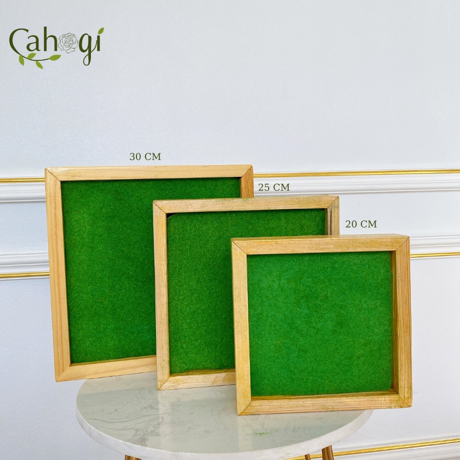 Khung Tranh Vuông Gỗ Thông Dùng Trong Cắm Hoa Và Trang Trí Tiểu Cảnh Terrarium Nhiều Kích Thước