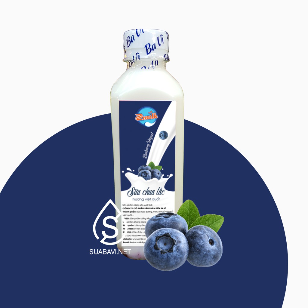 Sữa Chua Lắc Trái Cây Ba Vì - Zmilk - Chai 330ml