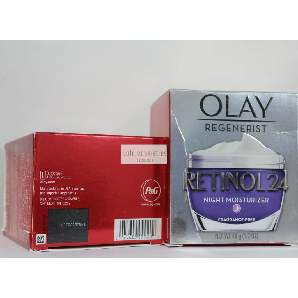 [Hàng Mỹ] Kem Dưỡng Da Ban Đêm Olay Regenerist Retinol 24 Night Moisturizer Fragrance Free 48g