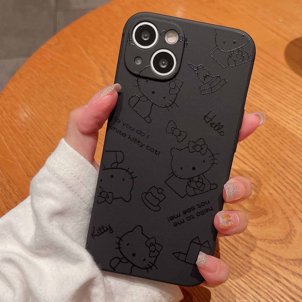 Ốp Điện Thoại TPU Mềm In Hình Mèo Hoạt Hình Dễ Thương Cho iPhone 13pro max 12pro X XS XR XSMAX 7 8 Plus