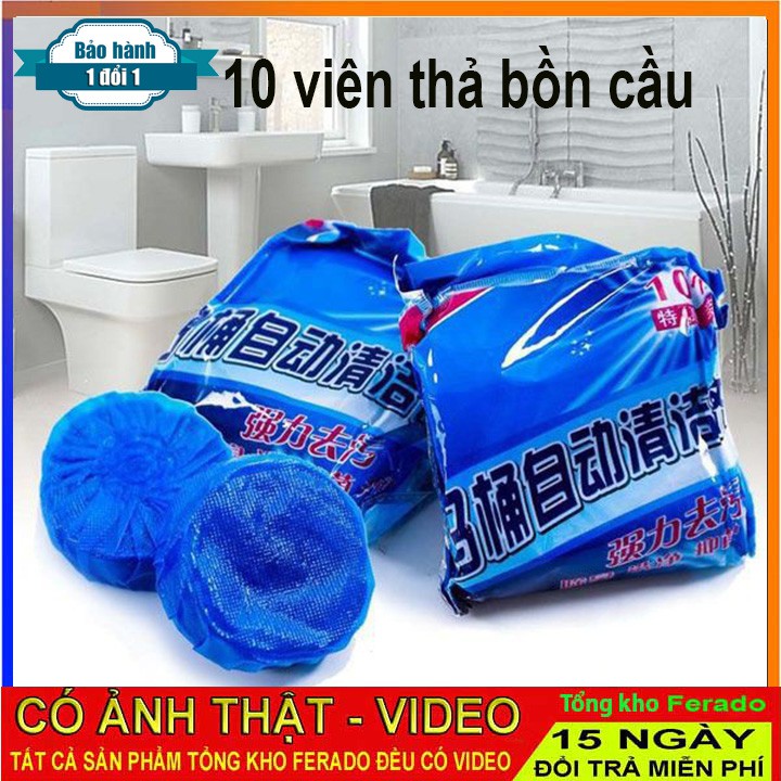 Gói 10 viên thả bồn cầu Hàn Quốc | Viên thả bồn cầu khử mùi toilet tiện dụng