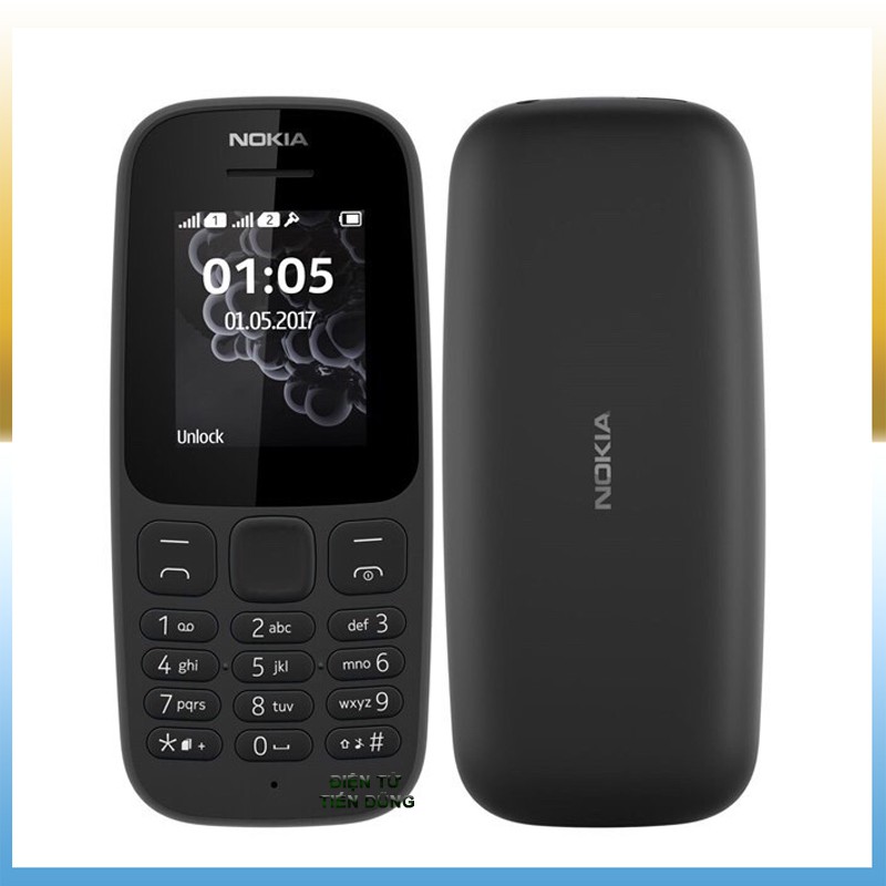 Điện thoại Nokia 105 phân phối chính hãng siêu bền có lựa chọn 1 sim và 2 sim