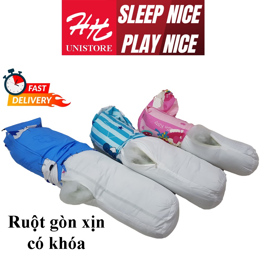 Gối ôm cho bé cao cấp vỏ 100% cotton Thắng Lợi Hy&amp;Han Unistore