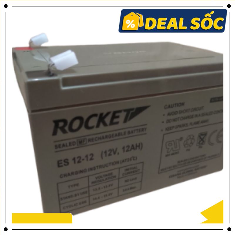 Ắc quy Lưu điện Rocket ES12-12 (12V-12Ah)