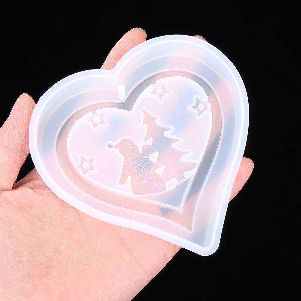 Khuôn Silicone Làm Trang Sức Hình Người Tuyết / Trái Tim DIY