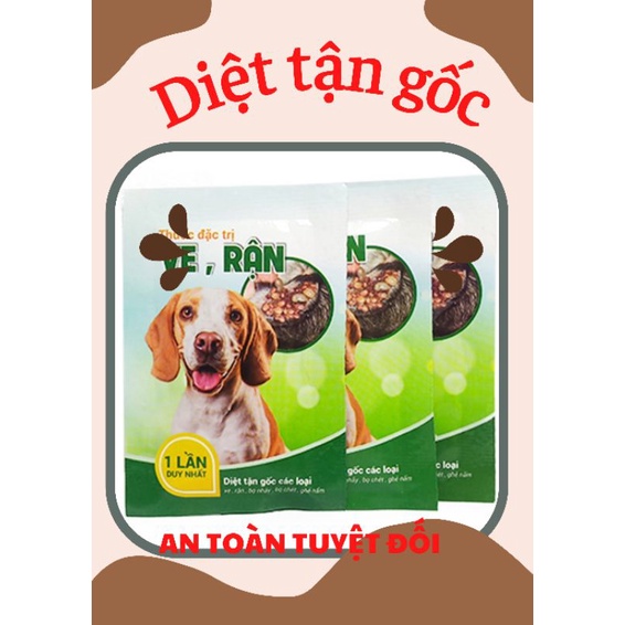 Thuốc tắm trị ve rận chó mèo, Diệt tận gốc, Dứt điểm 100% chỉ với 1 lần tắm, An toàn không độc hại