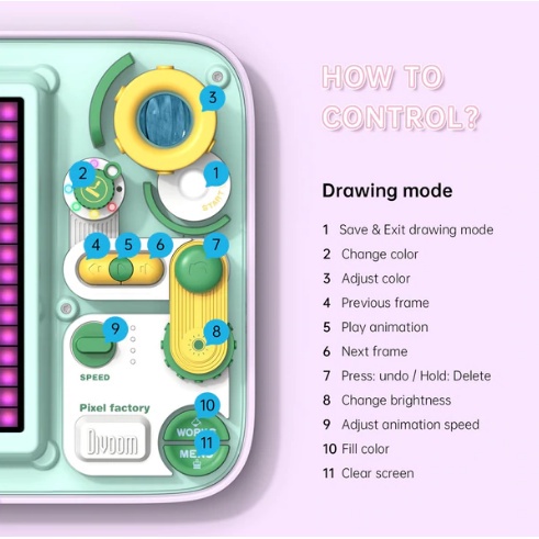Divoom Pixel Factory pixel bảng vẽ sáng tạo câu đố bảng vẽ tay trẻ em Quà tặng sinh nhật DIY